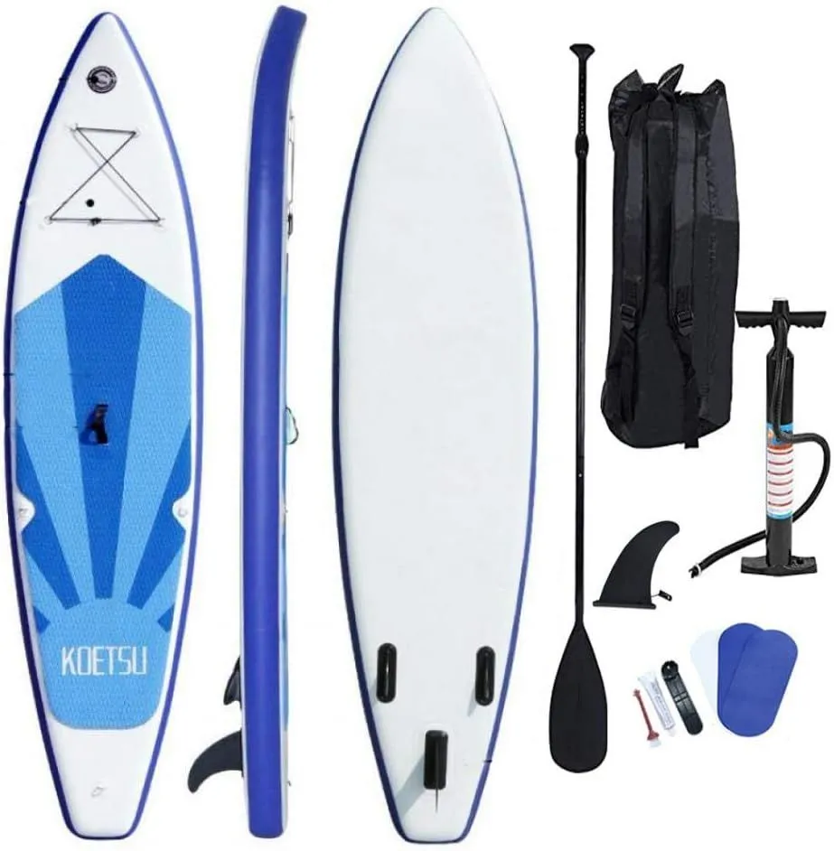 Koetsu SUP Board Inflatable Stand Up Paddle Board Kayak D-Ring - White (W320)
