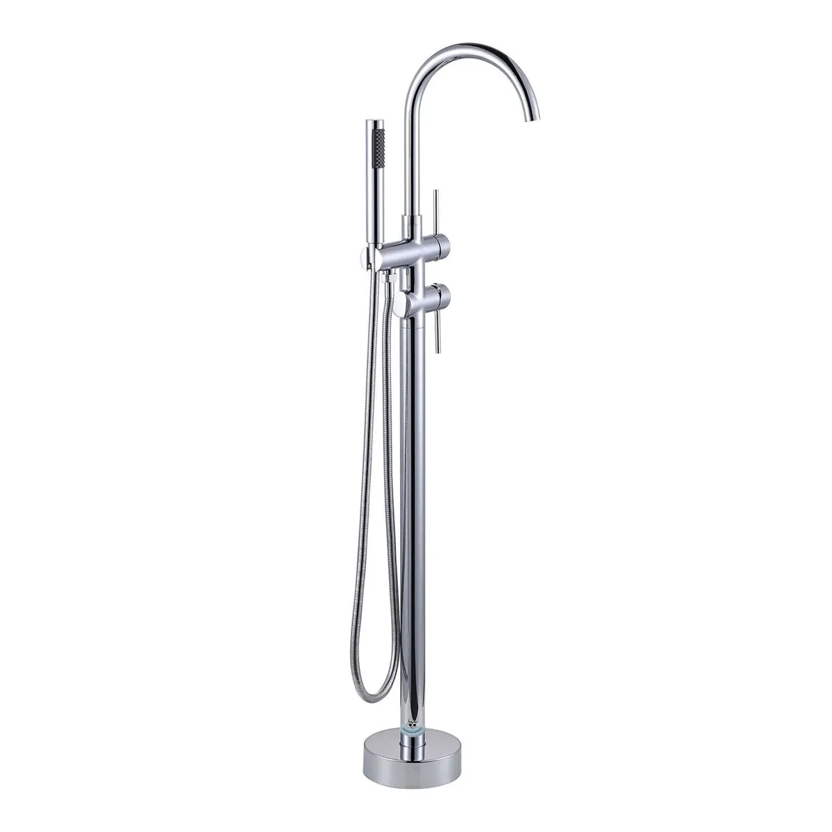 Freestanding Bath Mixer Matte-Chrome-plated for Bathroom,Gift,Modern - White