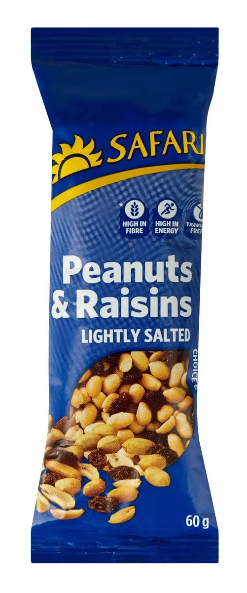 Safari - Peanuts & Raisins 20 x 60g