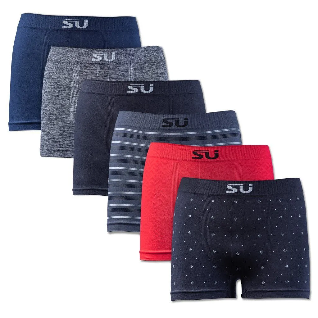 Seamfree Underwear - Mens Seamless Boxers - 6 Pack