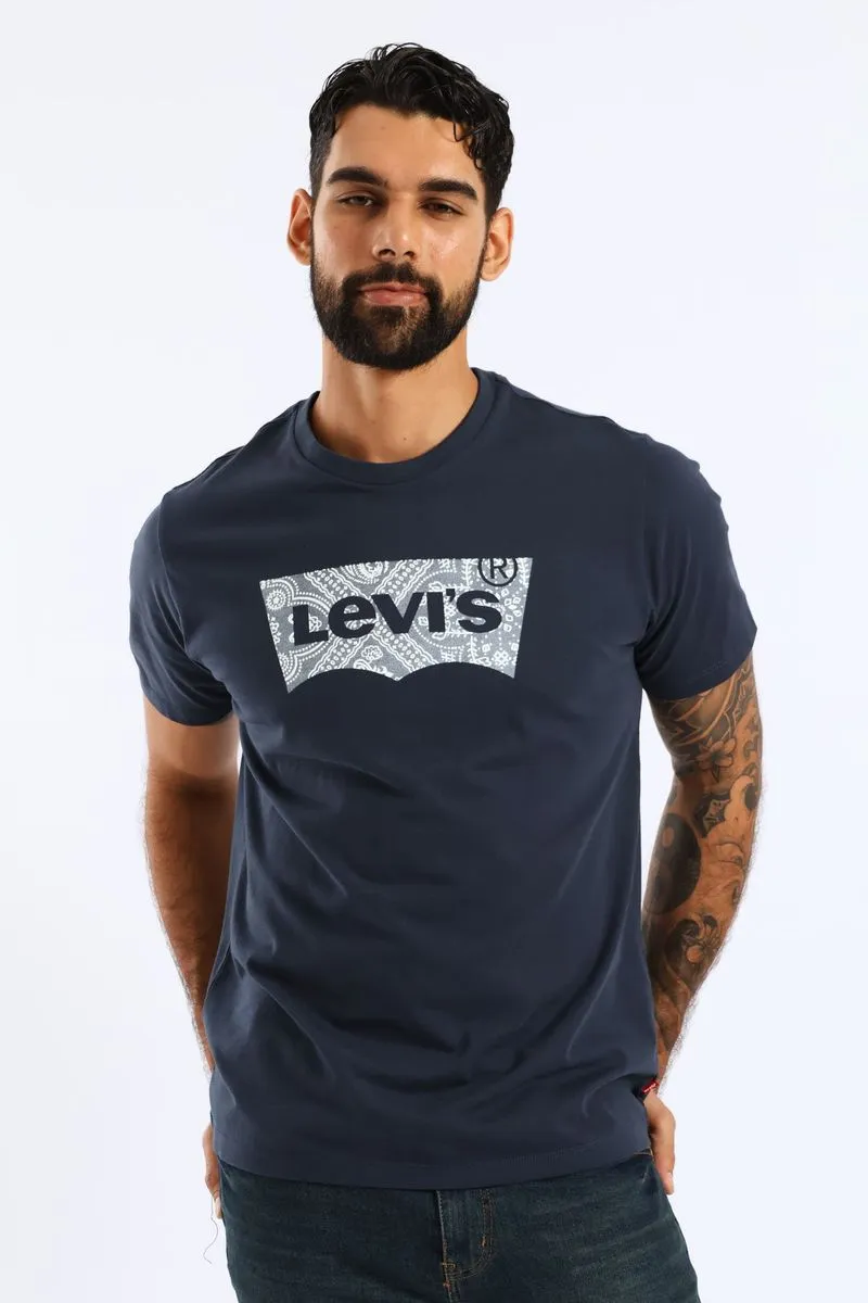 Levi's Graphic Men Navy Short Sleeve Crew Neck Regular T-shirt