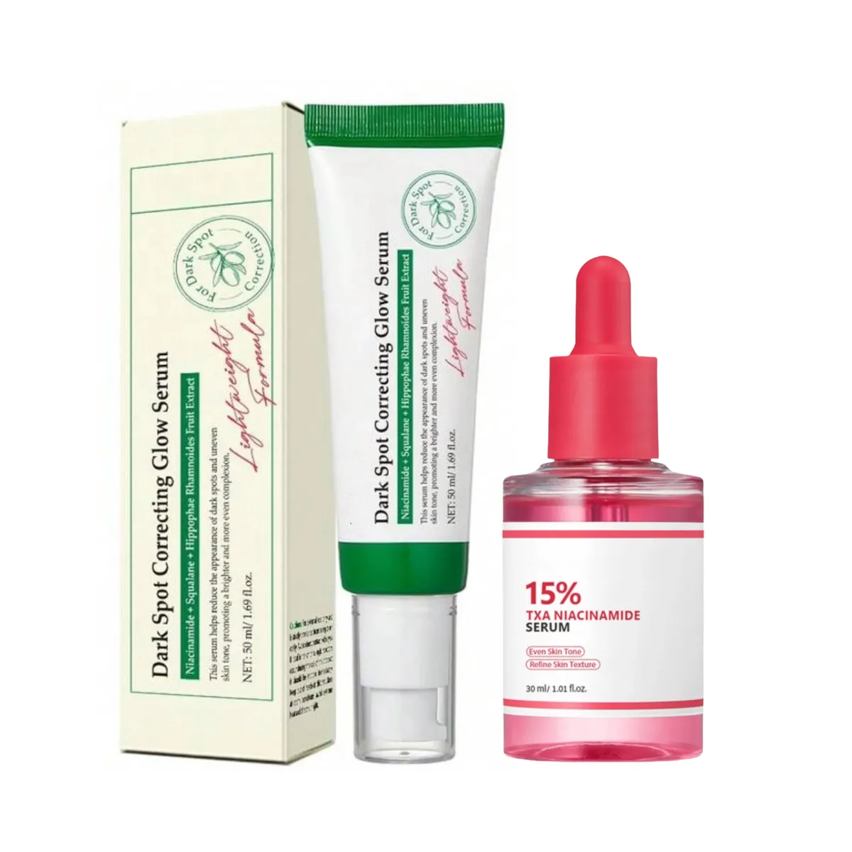 Dark Spot Correcting Glow Serum And 15% TXA + Niacinamide Serum