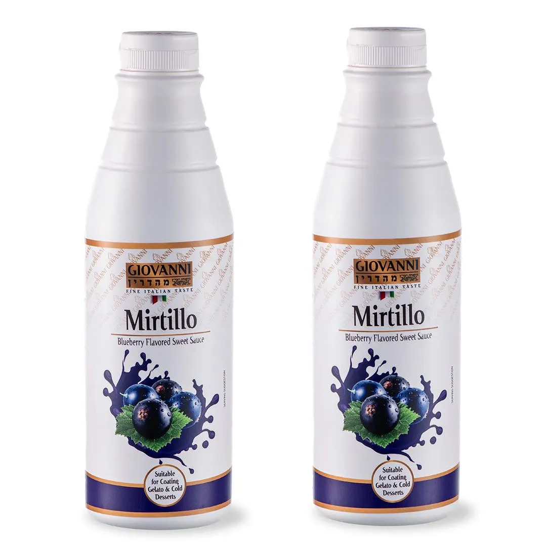Pack of 2 - Mirtillo Blueberry Gourmet Sauce 1kg -Desserts, Topping, Baking