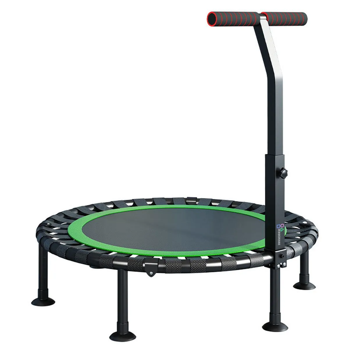 Foldable Mini Exercise Trampoline for Kids Fitness Trampoline Max.Load150kg - Green