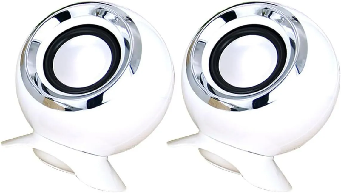 Mini USB Computer Audio 2.0 Stereo Bass Portable Music Sound System White