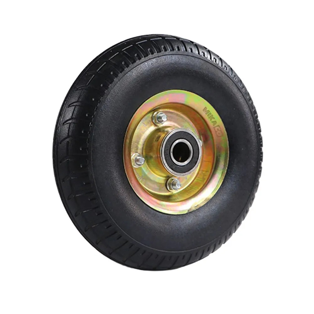 MIkaco 10 Inch Rubber Replacement Wheels Heavy-Duty Tires - Black, Gold