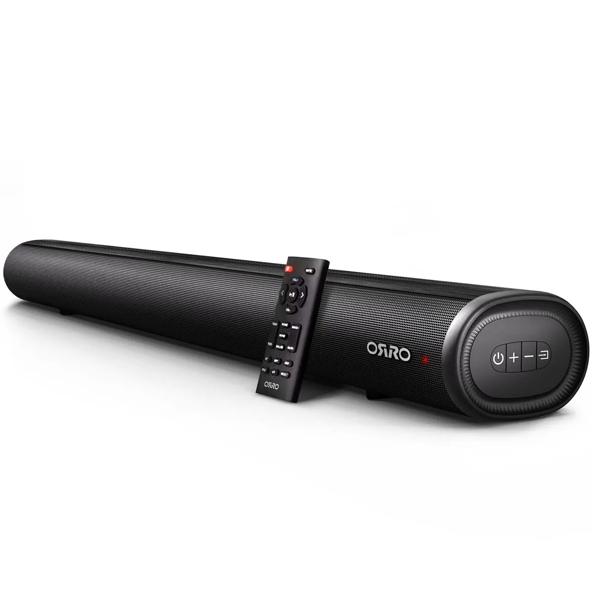 ORRO Eco 100W Soundbar - 2.0 CH - Bluetooth, HDMI ARC, Optical, USB, AUX - Black Wood