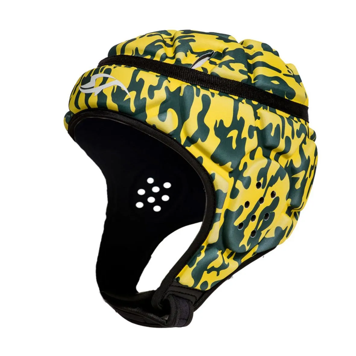 Stormforce INT.Rugby Headgear - Yellow/Green Camo