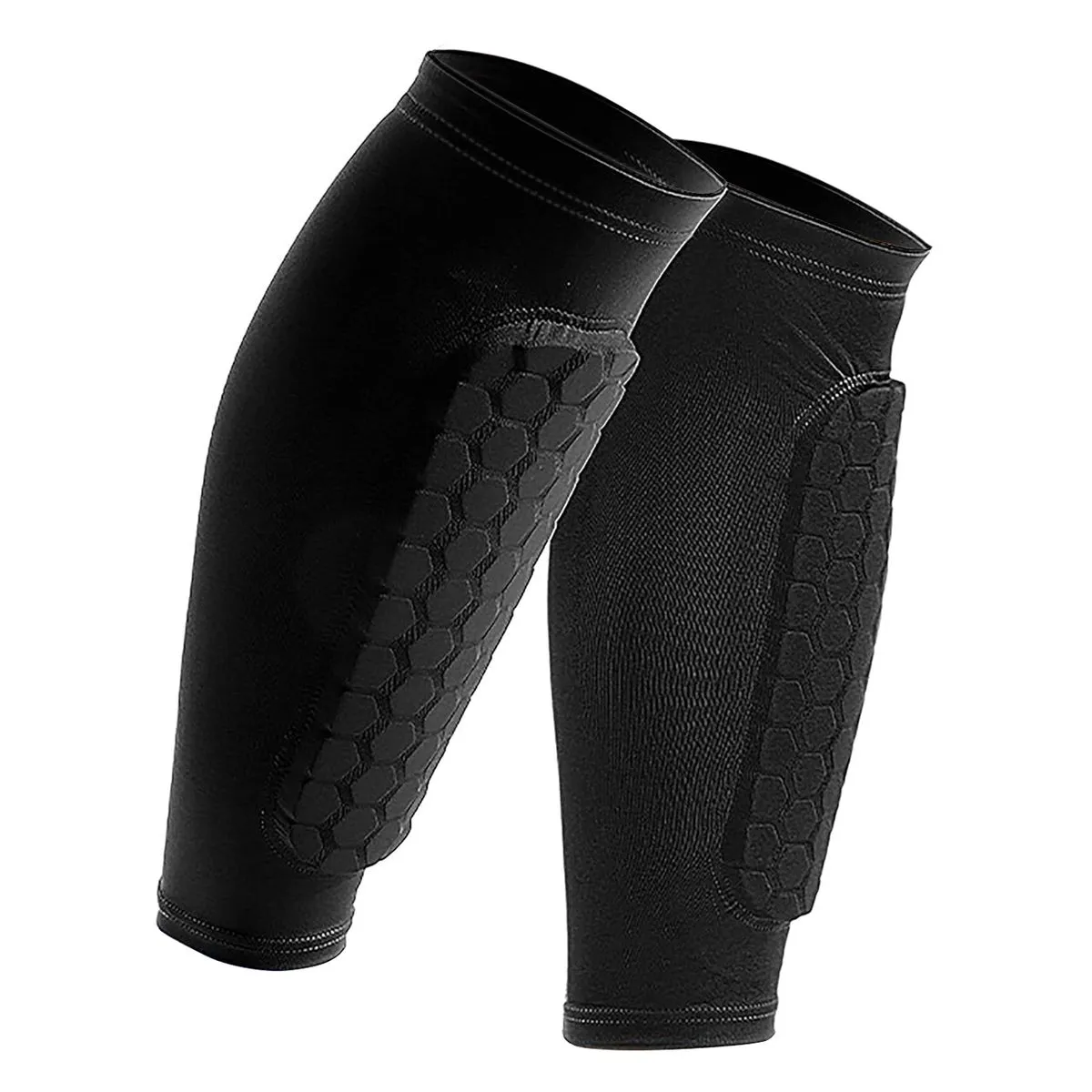 QYNIAL 2 Pack Soccer Shin Guards With Calf Compression Sleeve
