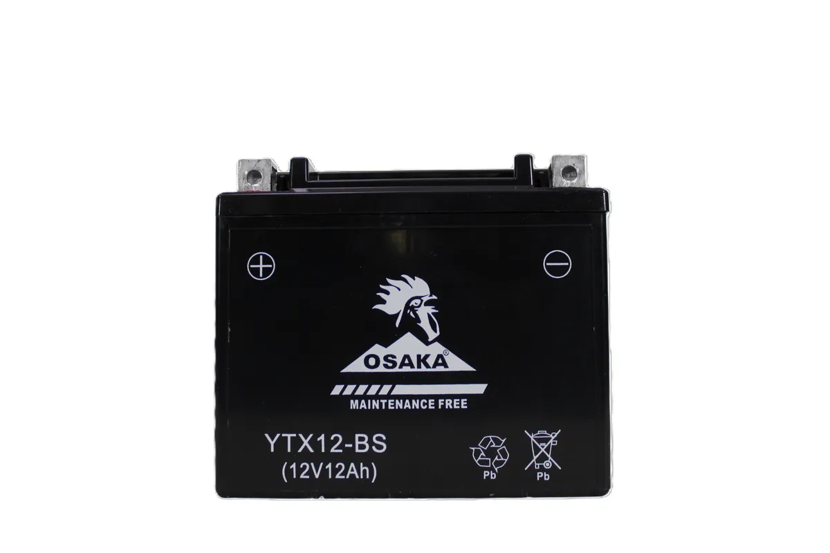 Maintenance-Free YTX12 Sealed Motorcycle Battery