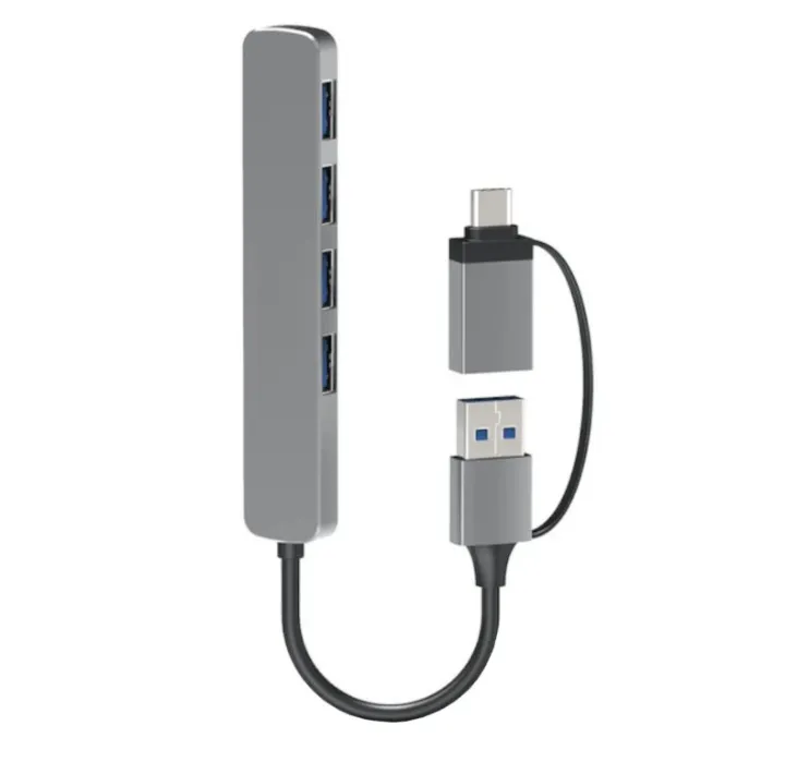 Portable USB Type-C to 4-Port USB 3.0 Hub - Expand Your Connectivity