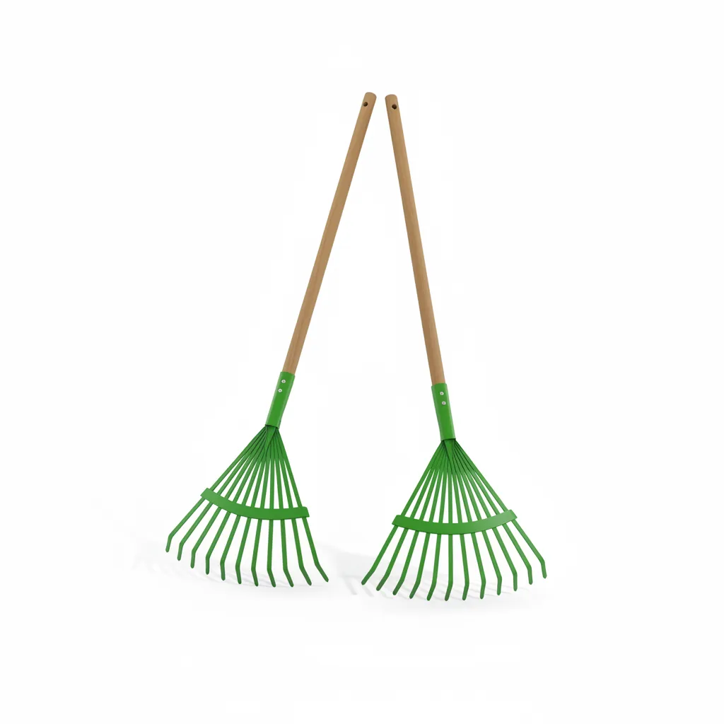 Garden Kids Leaf Rake - Lightweight Outdoor Gardening Tool - 67cm - 2 Pack