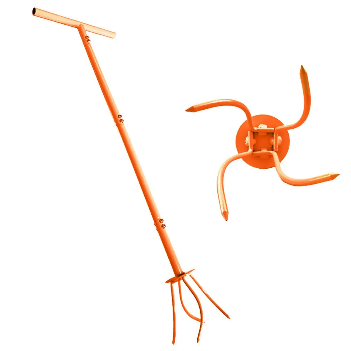 Garden Soil Aerator Hole Digger 4 Claw Grubber Soil Catcher Weeder