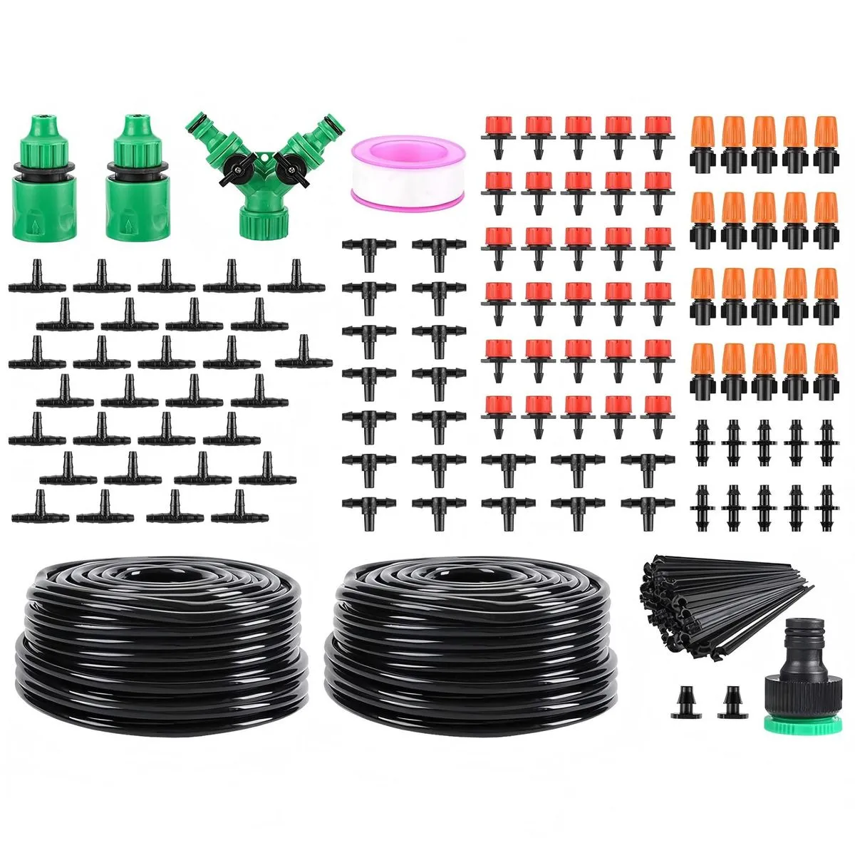 Drip Irrigation Kit Adjustable Sprinkler System for Garden Plants - 30m