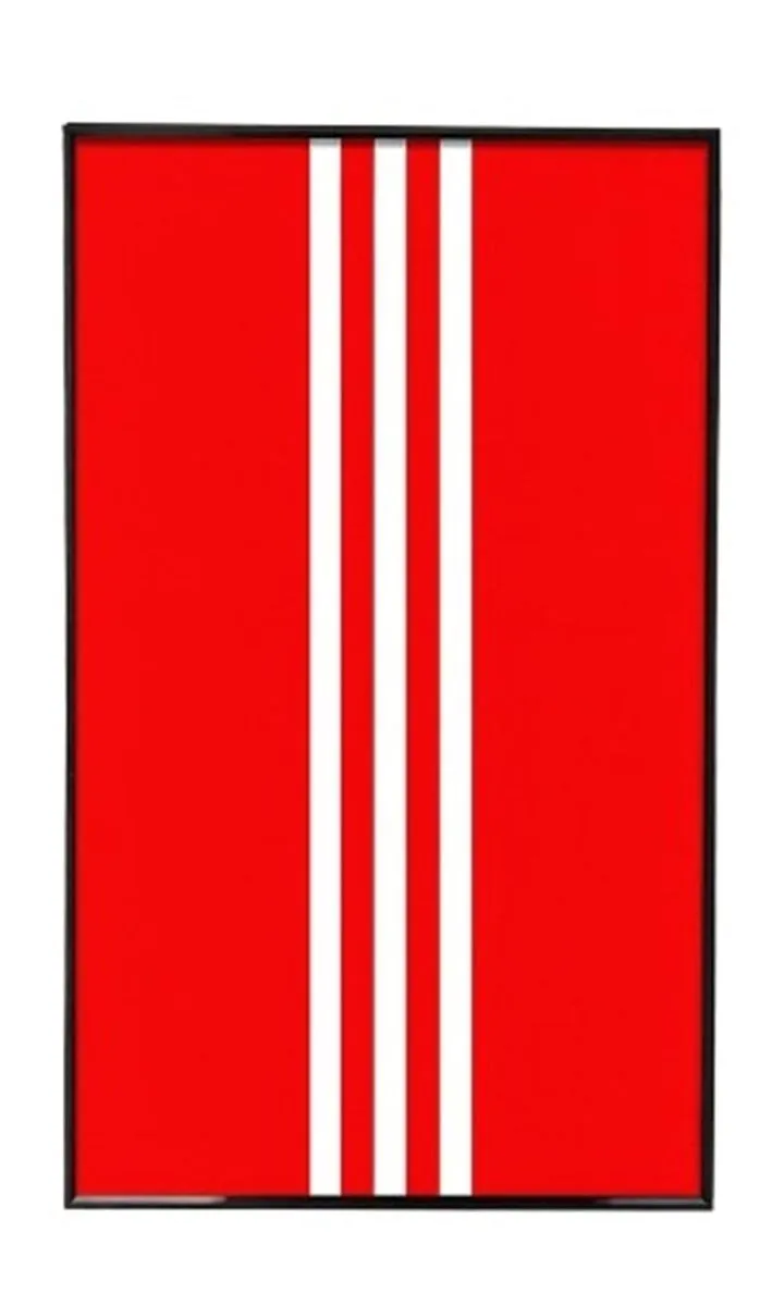 BrIQs - High-End Car Display Frame - Red with White Stripes