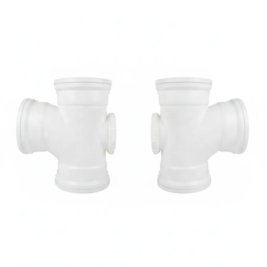 Polypropylene 90-Degree Junction for 110mm Plumbing Systems - 2 Pack
