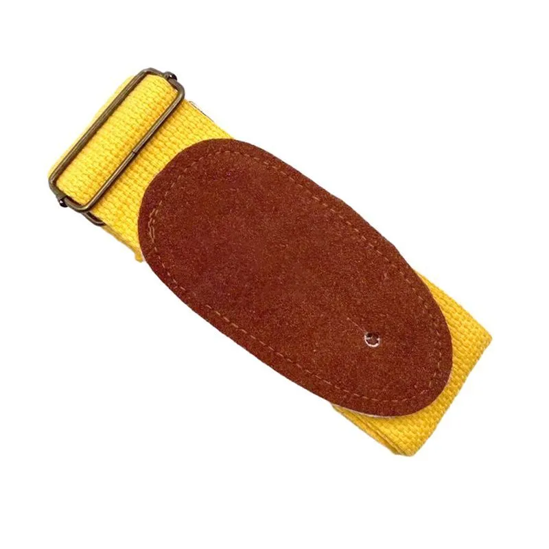 Guitar Strap Folk Adjustable Pure Cotton Guitar Strap(Yellow)
