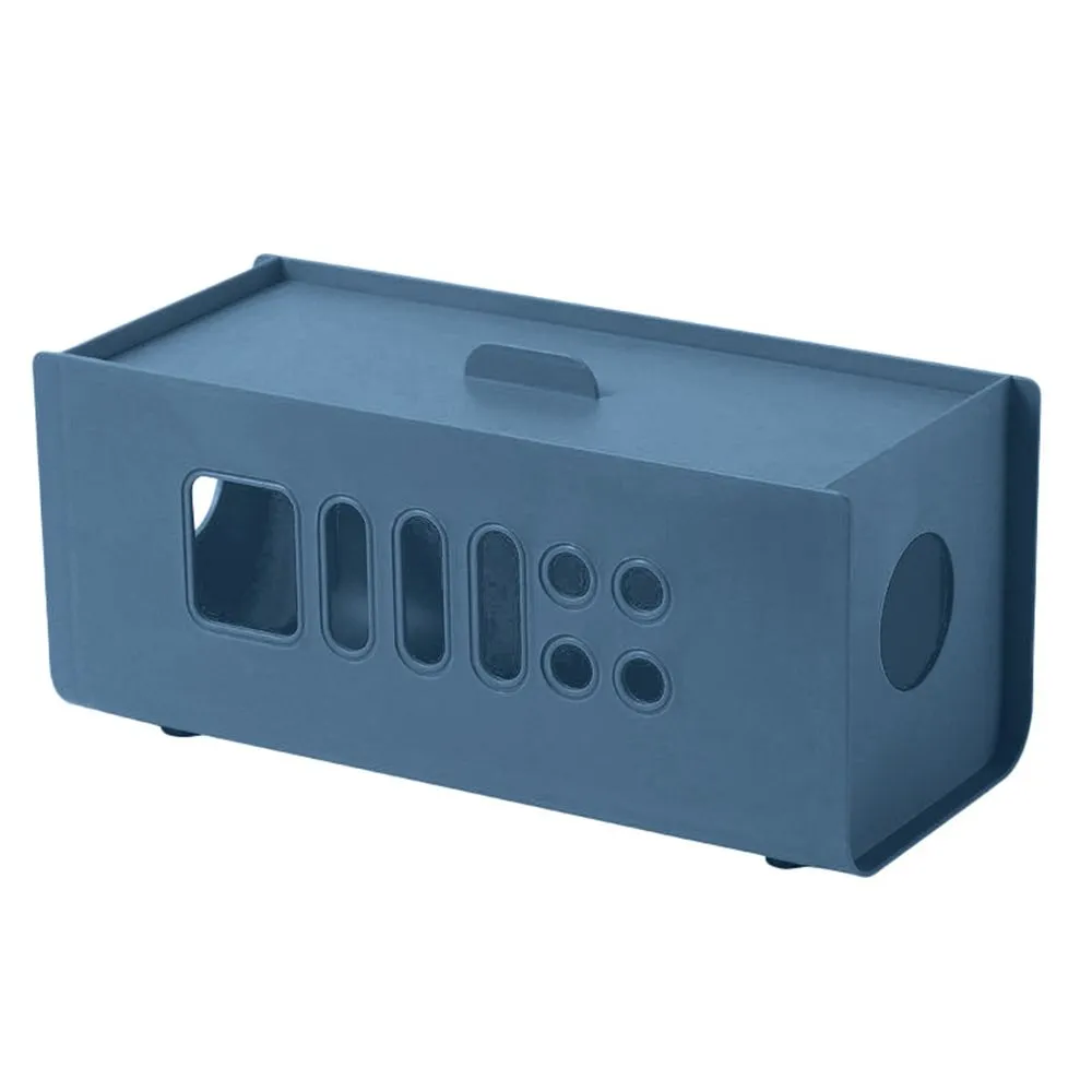 Colour Cable Storage Box Hide Cords Power Strips Surge Protector B
