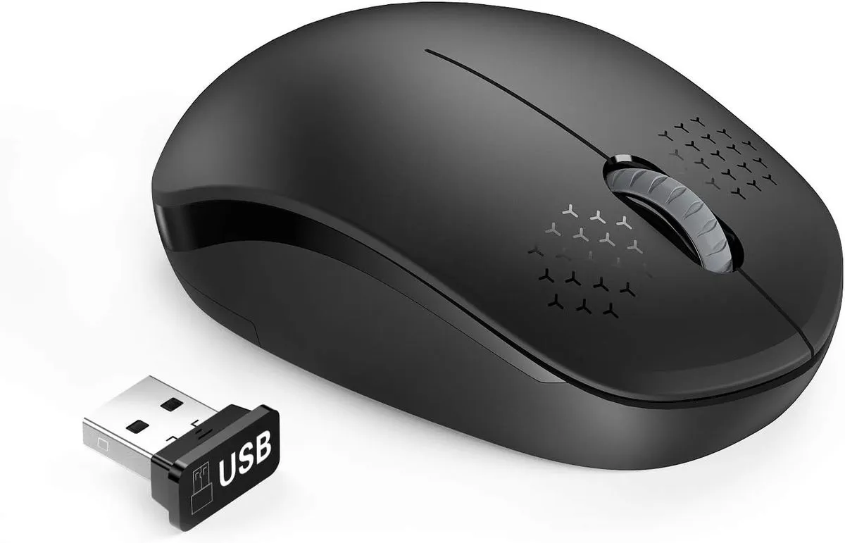 Seenda Wireless Mouse for Computer PC Laptop - Noiseless - Black