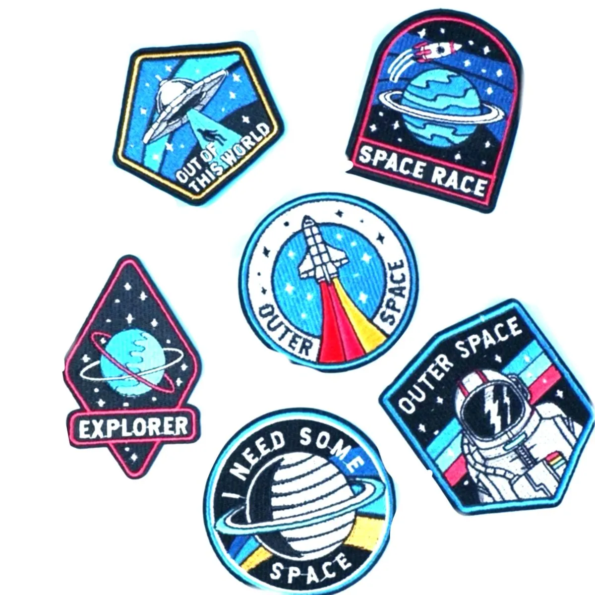 Astronaut iron on patches 6 pieces