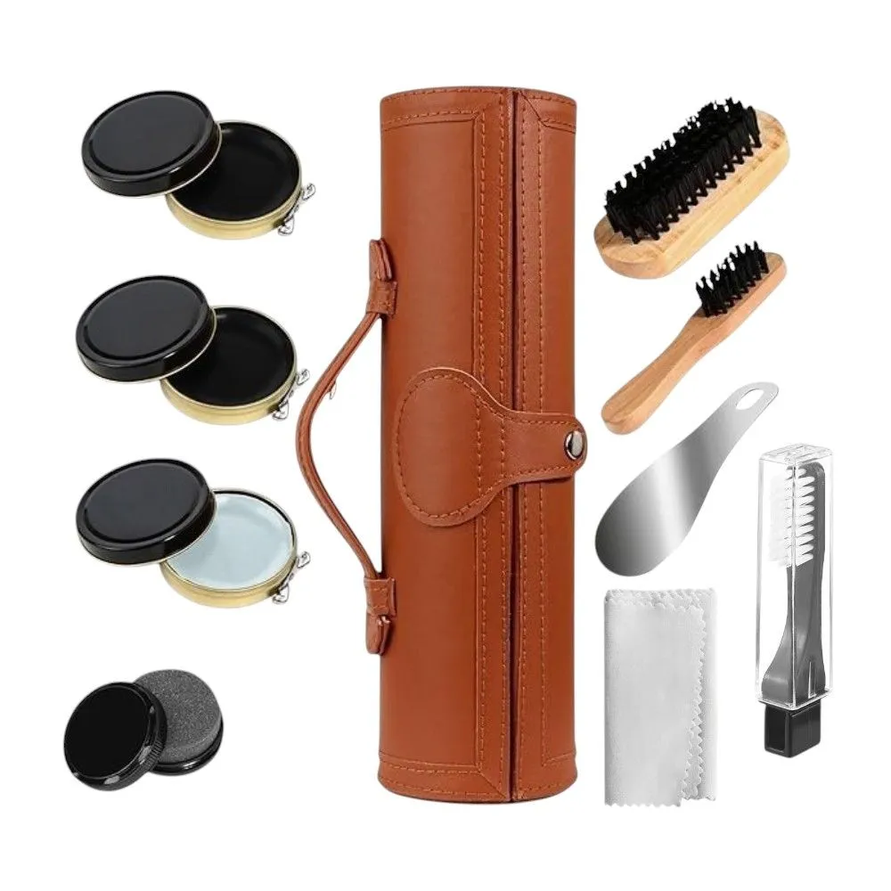 10 Pieces Leather Care Shoe Shine Kit