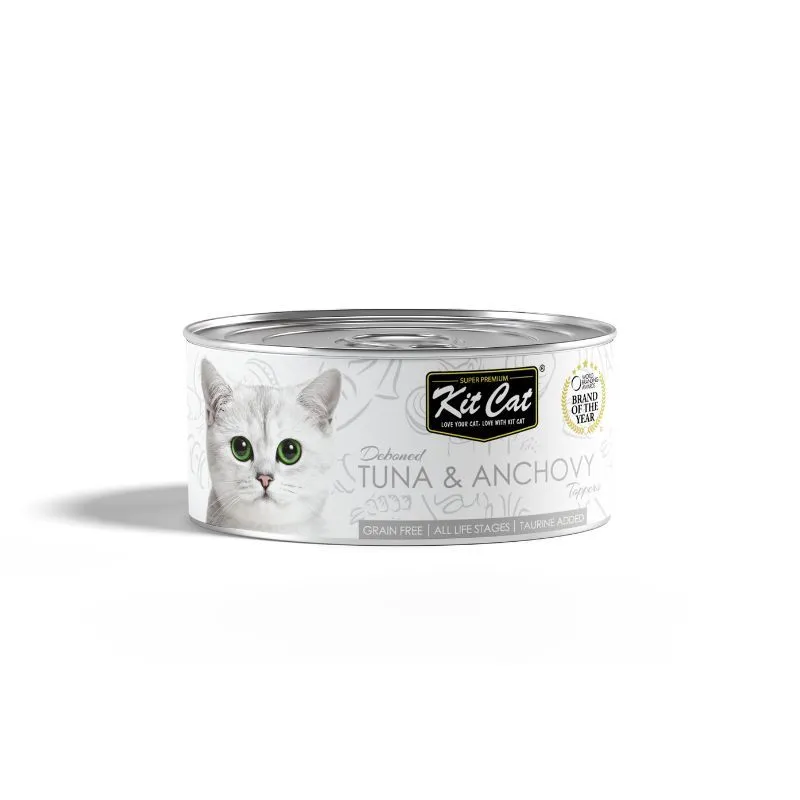 Kit Cat Super Premium Deboned Tuna & Anchovy in Jelly (1 x 80g can)