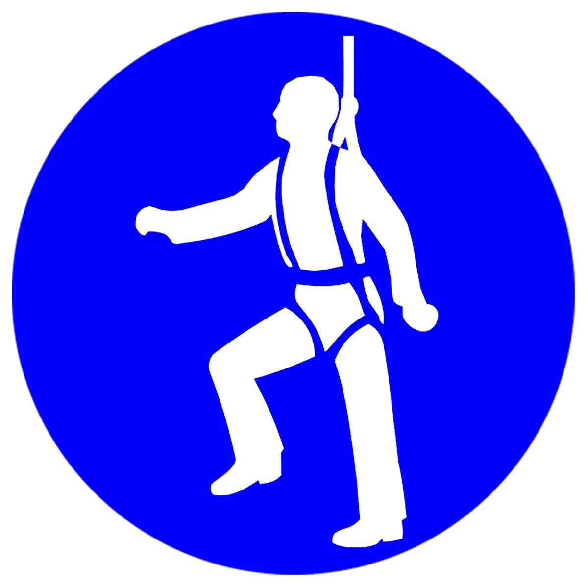 Safety Harness required Sign 29x29cm