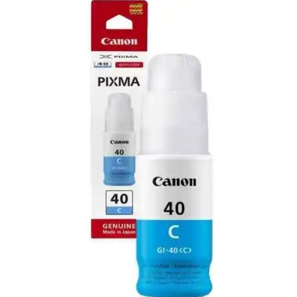 Canon Ink Cartridges - GI-40 Original Cyan Printer Ink Cartridge