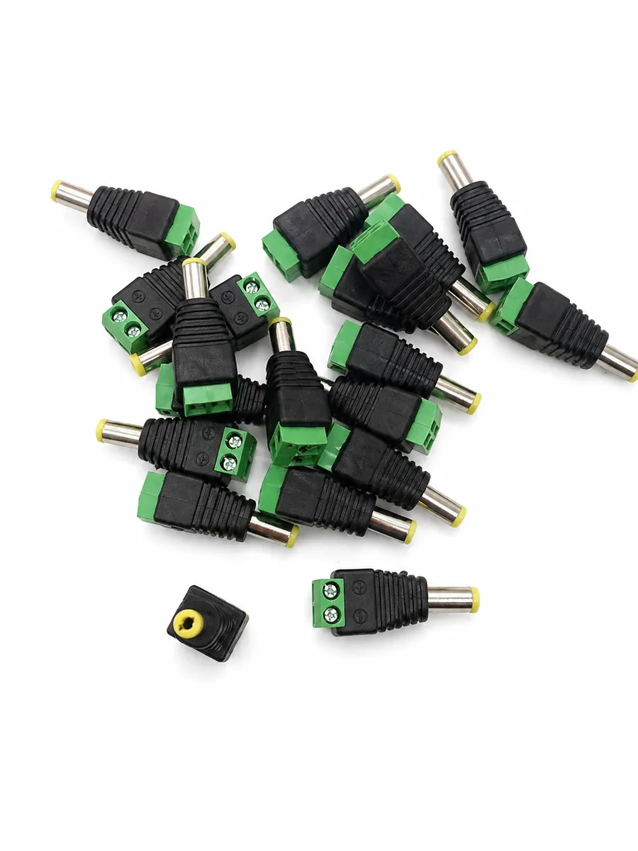 DC Male Plug 12V Adapter For CCTV Camera 20-piece Pack
