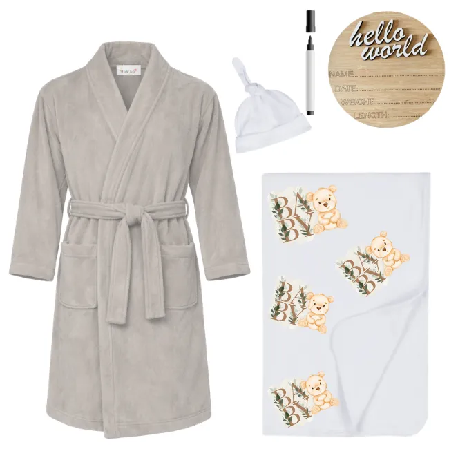 Hospital Set-Mom&Me-Winter Gown, Swaddle & Birth Ann-Stone-BABY