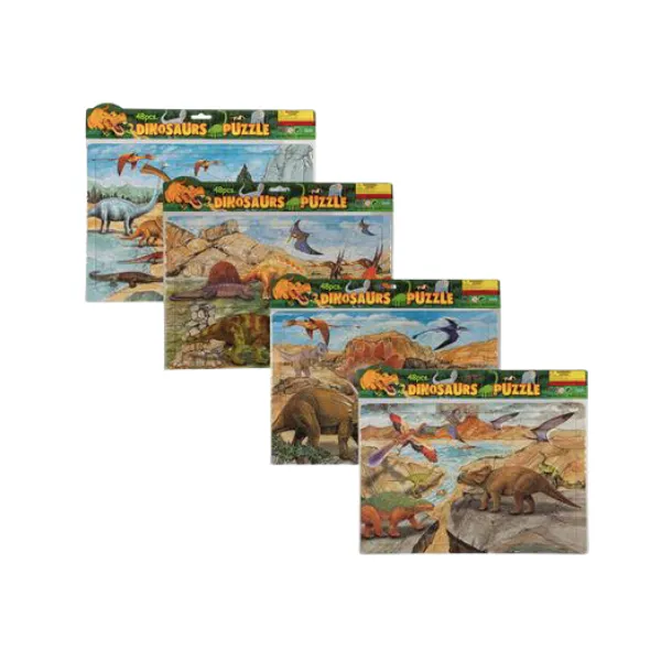 Jigsaw Puzzles- Assorted Dinosaur Puzzles 48 Piece Pack Of 4 x1