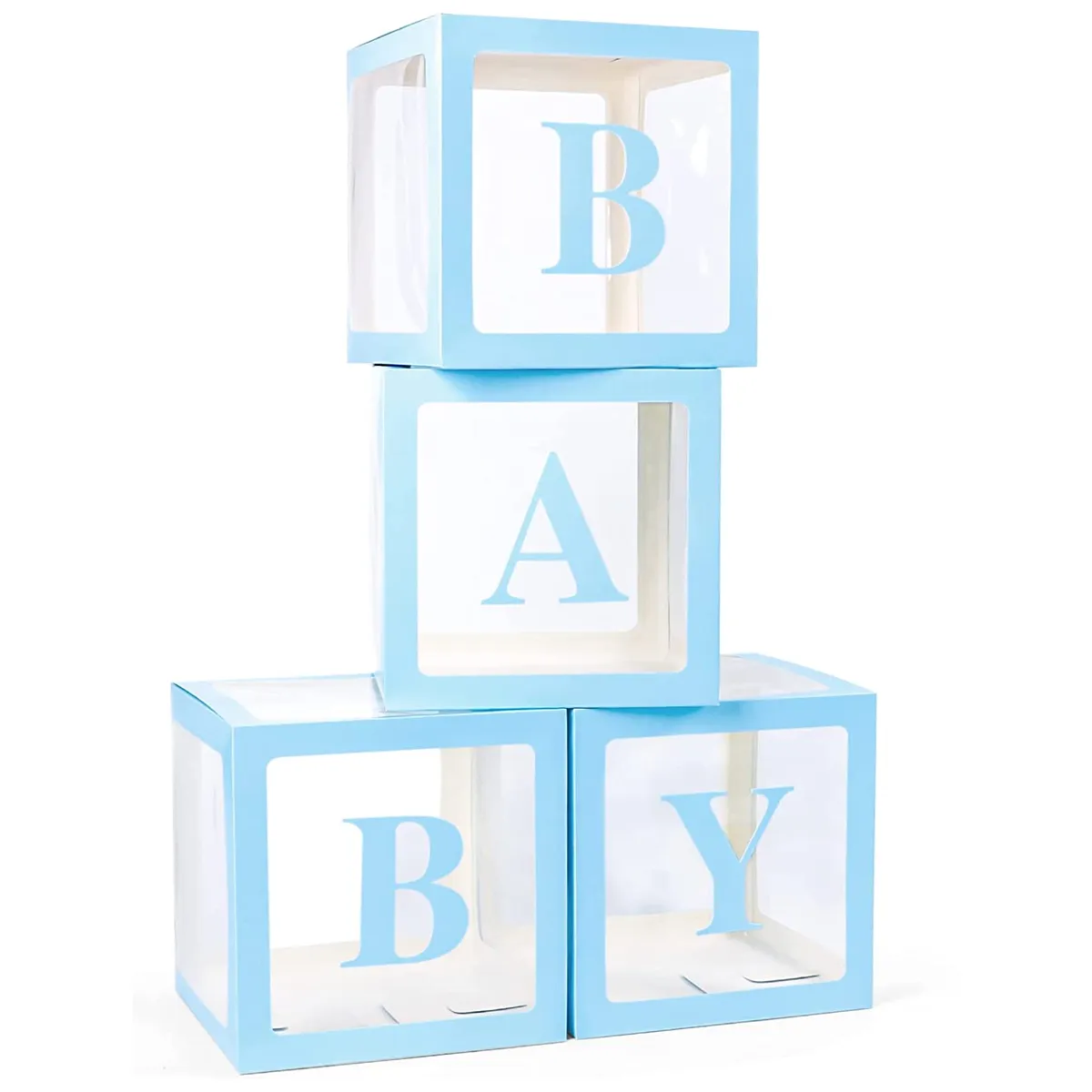 Blue Baby Letter Decorations Boxes - Baby Showers & Birthday Parties