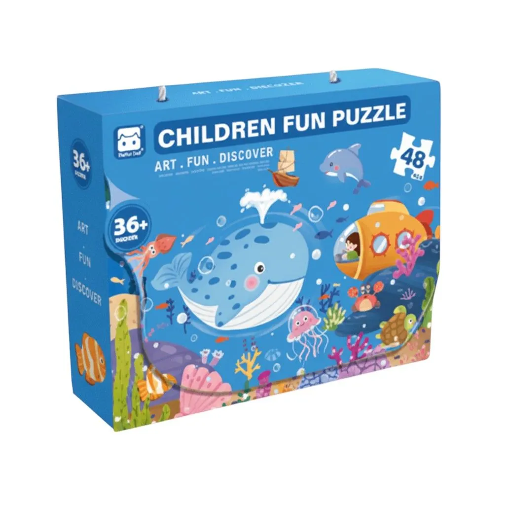 48 Piece - Educational Character Themed Jigsaw Puzzle For Ages 3+ - Blue
