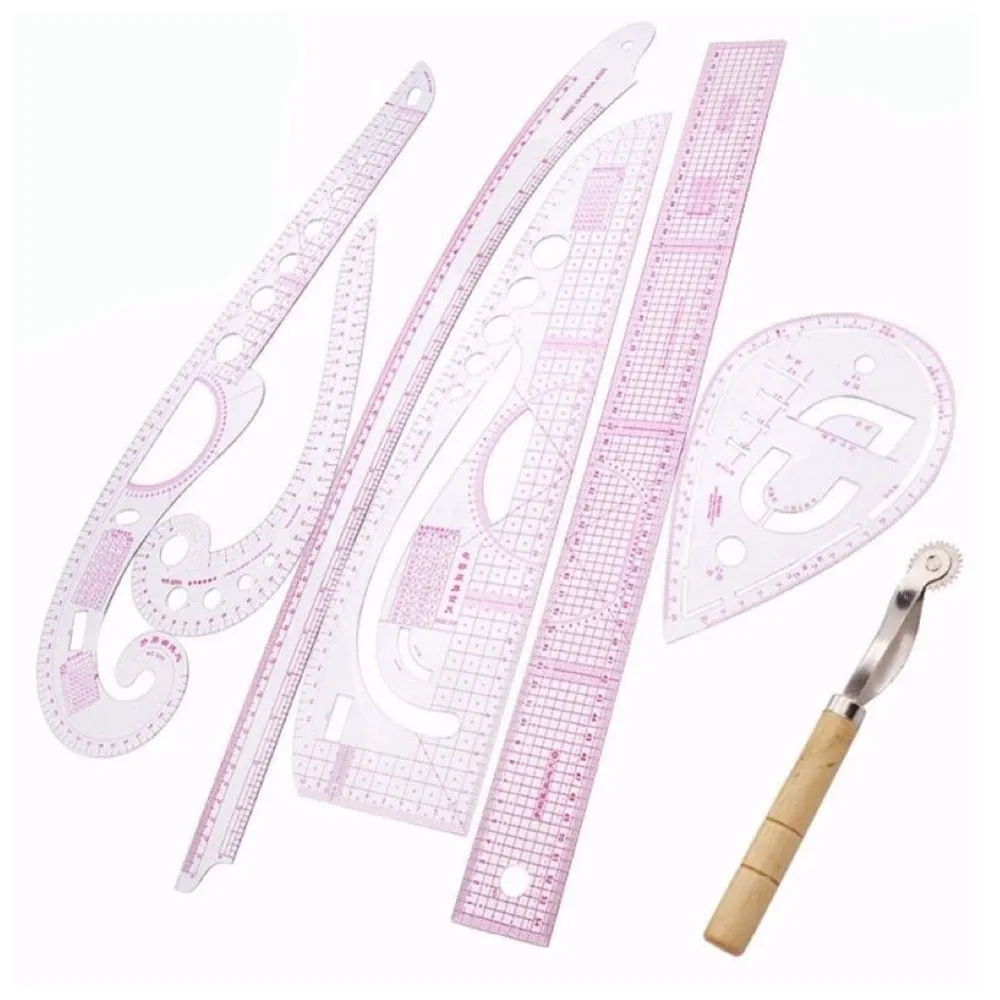 7 Piece Sewing & Tailor Measuring Ruler Kit