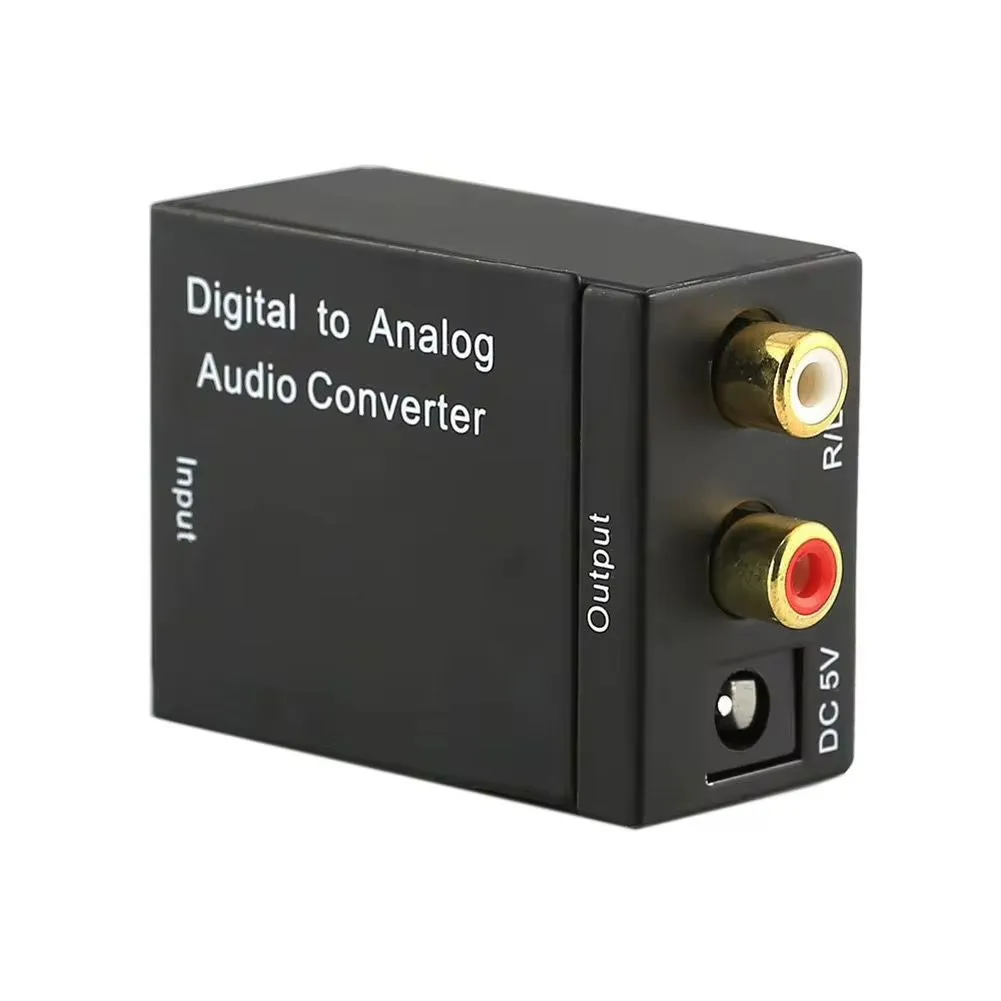 Digital to Analog Audio Converter - Optical/Coaxial to RCA Stereo Output-GC