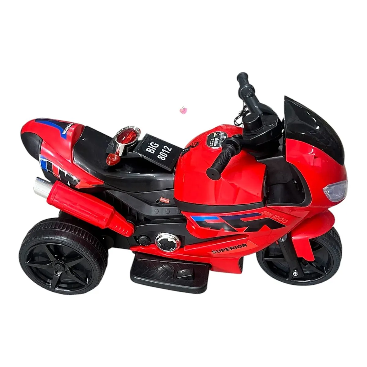 Kids Electric Ride-On Motorcycle - Red 3-Wheel Battery-Powered Motorbike