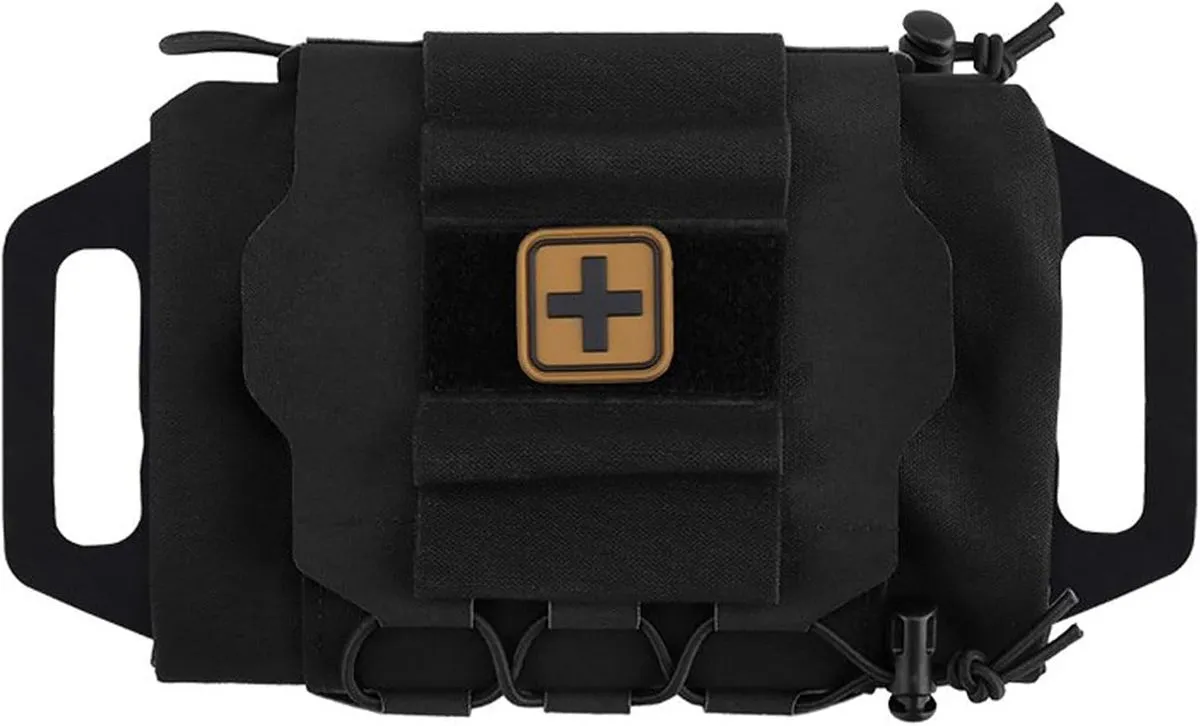 Anthrive Rapid Quick Deploy System Molle Tactical IFAK - Black - 2 Piece