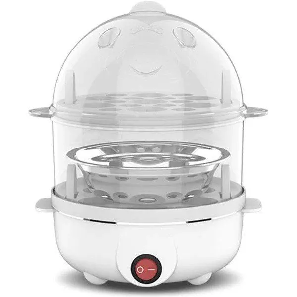 Double Layer 14 Egg Capacity Automatic Electric Egg Cooker Boiler