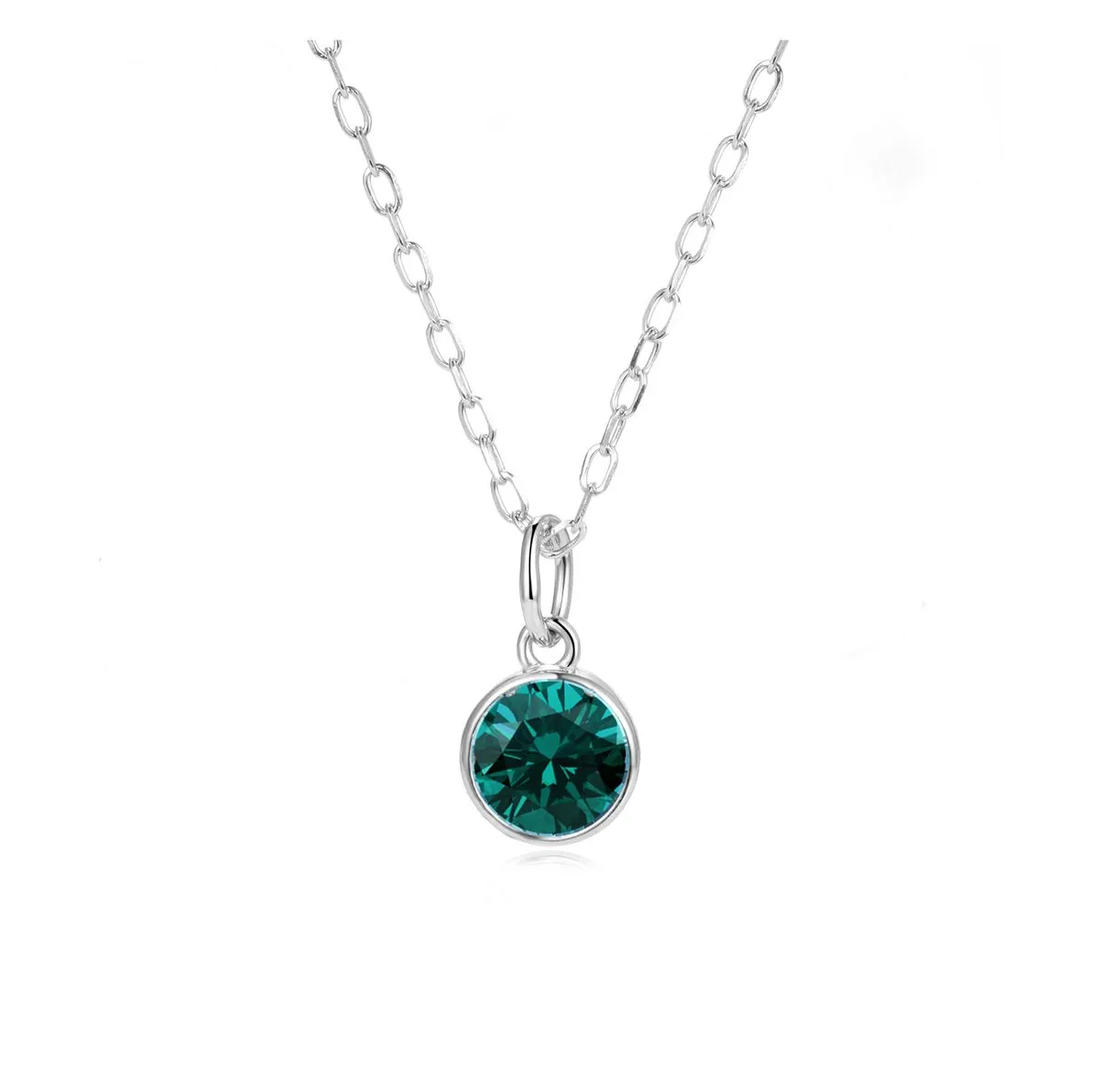 Crystalize 925 Silver May Birthstone Necklace with Swarovski Crystal