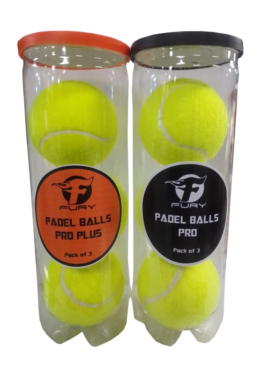 Fury Padel Balls - Twin Pack of 3
