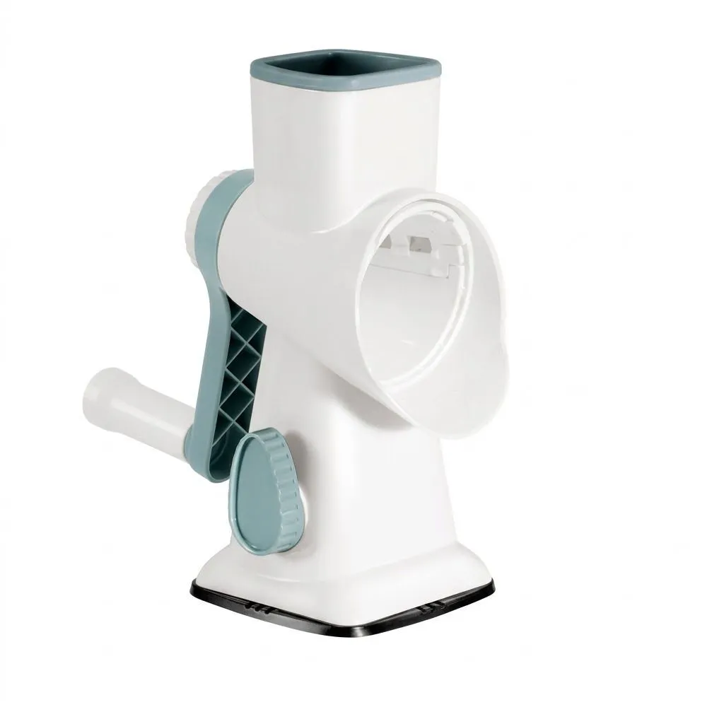 Manual Rotary Ice Shaver with Suction Base and Dual Blades