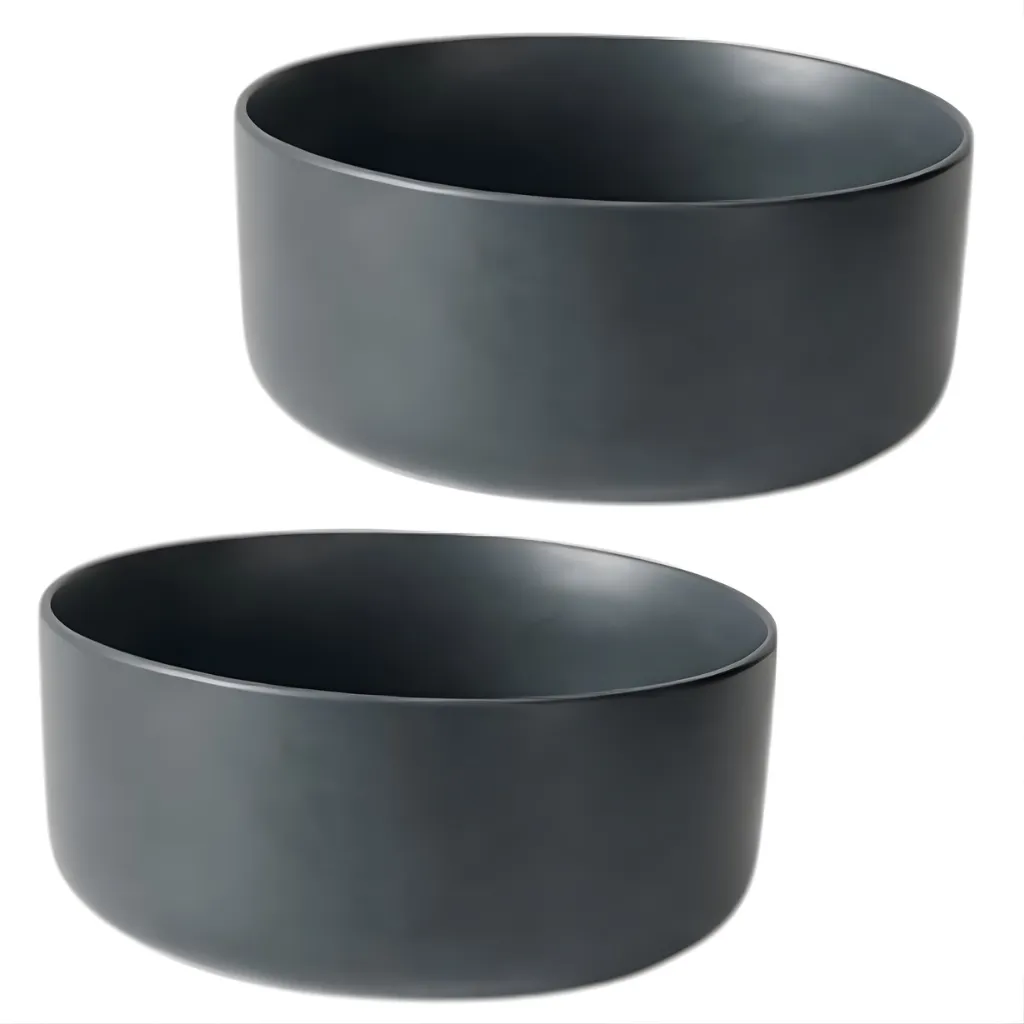 2 Pack Minimalist Soup Bowl - Black