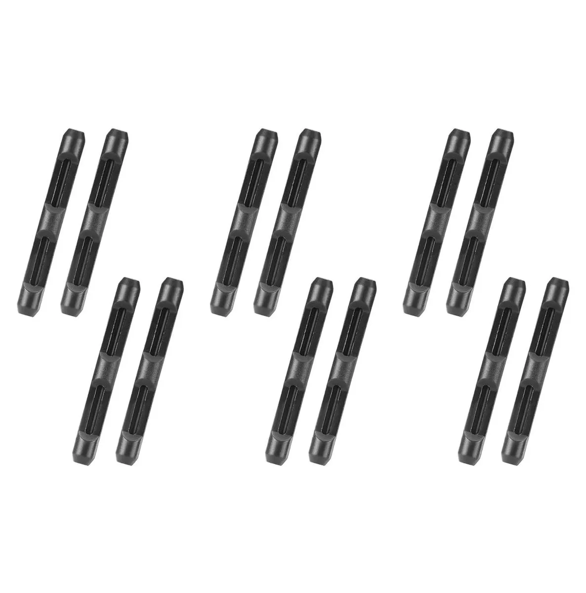 6 Pairs Anti-Slip Soft Silicone Eyeglasses Temple Tips Sleeve Retainer - Black