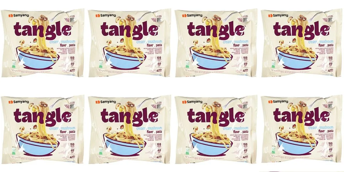 Samyang Tangle - Creamy Mushroom Flavour Pasta - 8 Pack - 105g Each