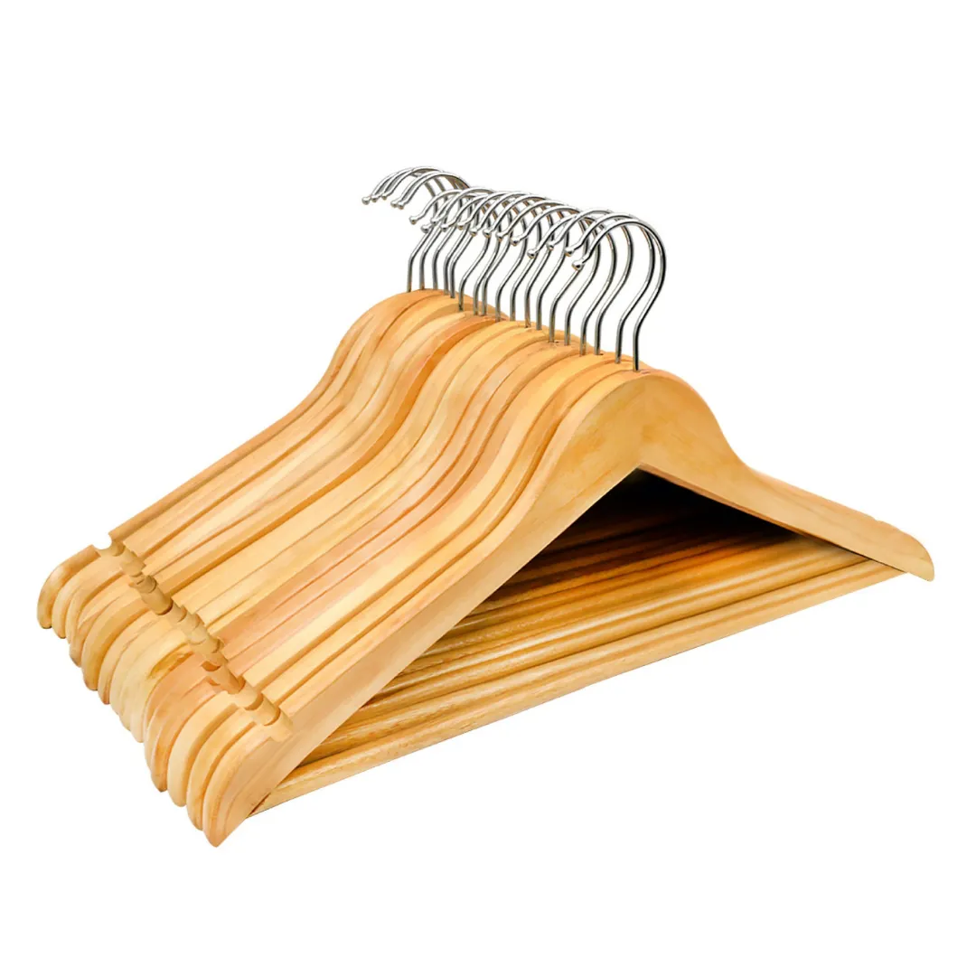 Knight  Wooden Hangers for Coats Pants Trousers Dresses Jackets - 20 Pack