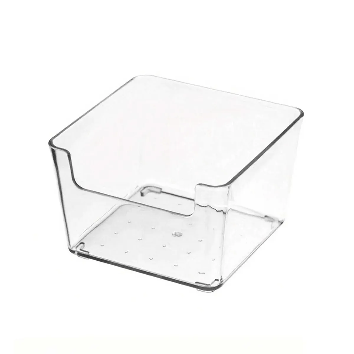 Transparent Acrylic Desktop Note Storage Box, 9.6x6.2x6.2cm