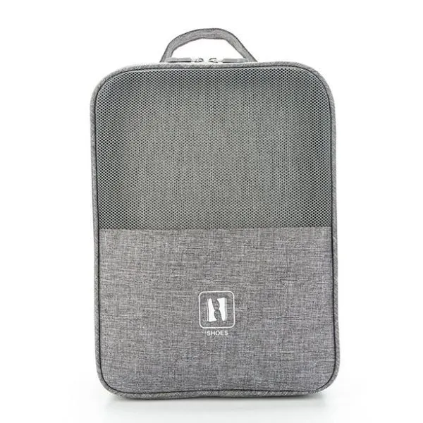 Shoe Travel Storage Bag Holds 3 Pair of Shoes - Grey