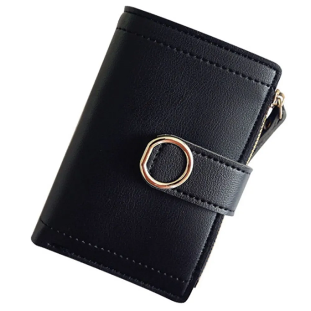Student Tassel Pu Wallet Coin Purse Card Bag For Women Black
