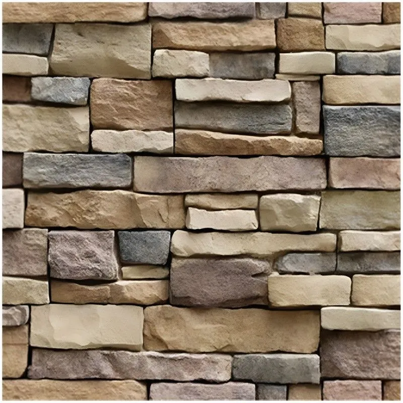 3D Brick Wallpaper Self Adhesive Faux Brick Decor Sticker - 980 x 45cm - schist