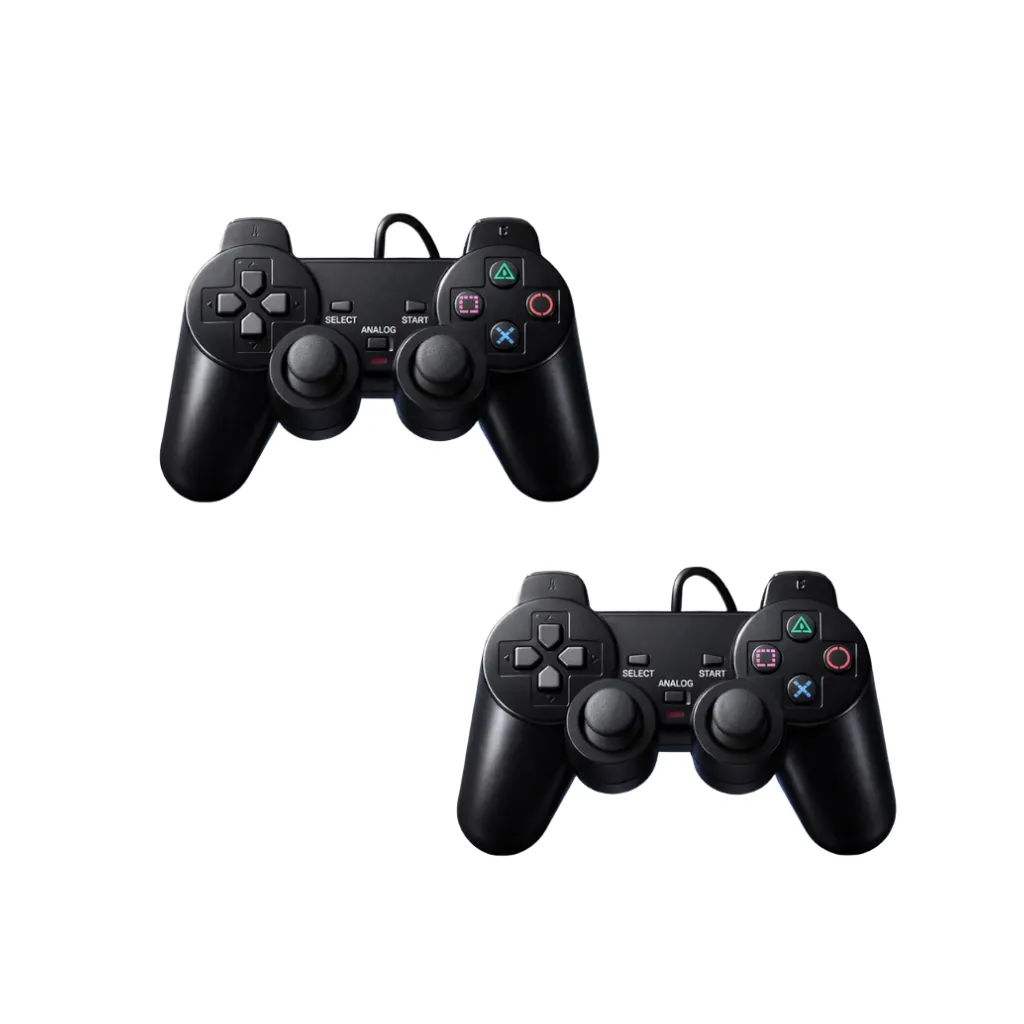 Wired Controller Gamepad Compatible with PS2 PlayStation - 2 Pack